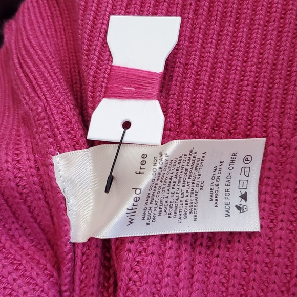 Aritzia Wilfred Free Unwind Italian Merino Wool Waist Cardigan M - Picture 7 of 8